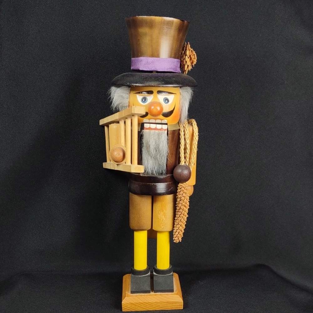 Vintage Germany Original Steinbach Volknust Wood Chimney Sweep Nutcracker